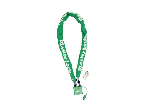 Chaîne antivol et cadenas MASTER LOCK, L.0.9 m x diam.6 mm