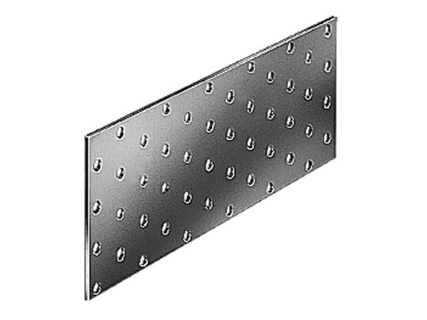 Platine multitrous galvanisé, 200x60x2 mm