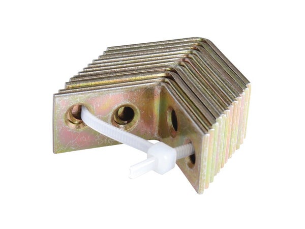 Lot De 12 Équerres De Chaise Bichromaté, 40X40X15 Mm