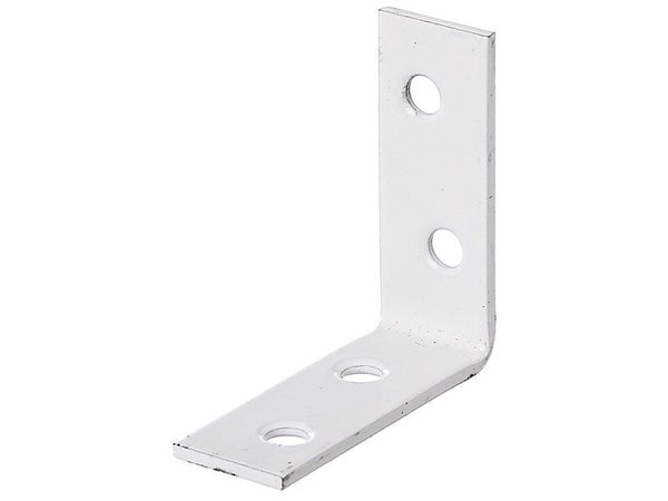 Lot De 12 Équerres Plastifié Blanc, 40X40X15 Mm