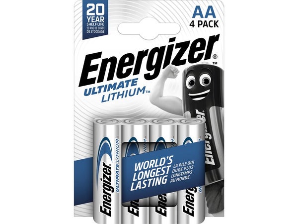 Lot De 4 Piles Lithium Lr06 Aa, 1.5 V, Energizer