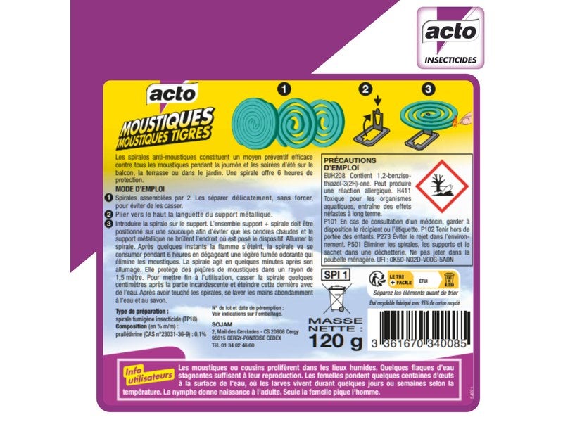 ACTO SPIRALES - La Protection Anti-Moustiques Efficace pour l