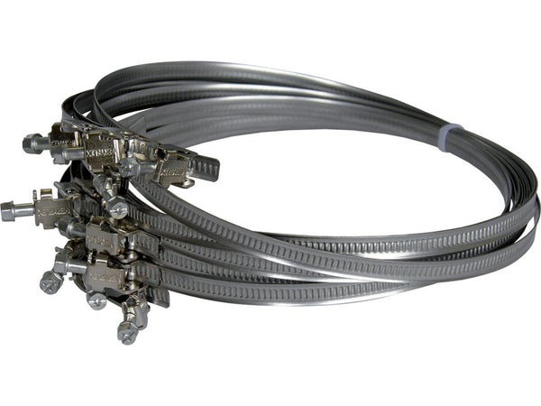 Lot de 2 colliers plats à tête basic en inox, diam. 55 mm