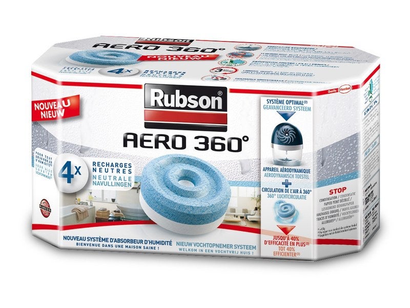 Rubson aero 360° absorbeur d'humidité pour pièces de 20 m²