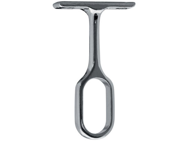 Lot de 2 supports penderie milieu, Diam. 30x15 mm, oval, acier chromé