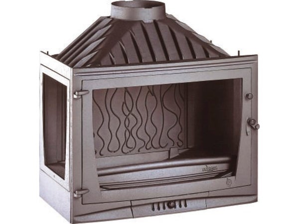 Poêle à bois encastrable Cuir 900, INVICTA, 14 kW anthracite