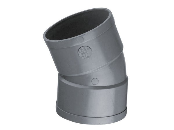 Coude 22°30 en pvc à coller femelle / femelle, diam. 40