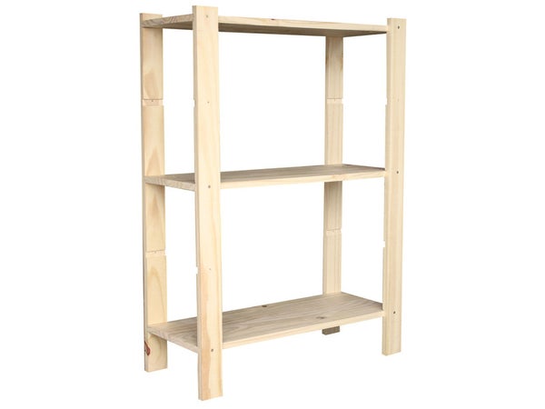 Etagère Pin, 3 Tablettes , L.65 X P.25 X H.90 Cm