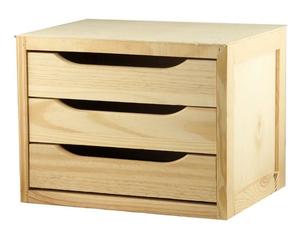 Bloc tiroir en pin , l.39 x P.30 x H.29.5 cm