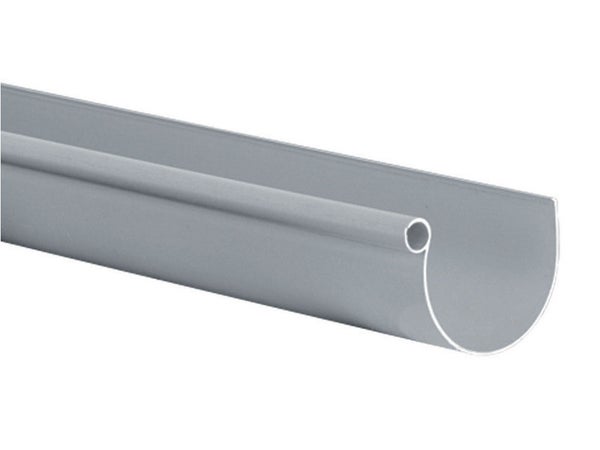 Gouttière Demi-Ronde Pvc Girpi Dév.16 Cm Grise L.2 M