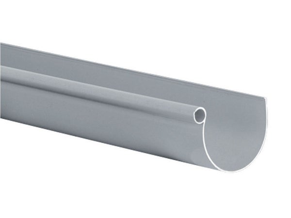 Gouttière Demi-Ronde Pvc Girpi Dév.16 Cm Grise L.4 M