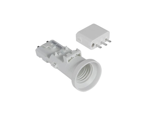 Douille B22 et fiche DCL en plastique, DEBFLEX, blanc
