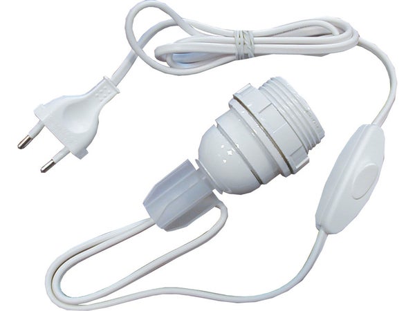 Adaptateur bouteille E27 en plastique, TIBELEC, 60 W blanc