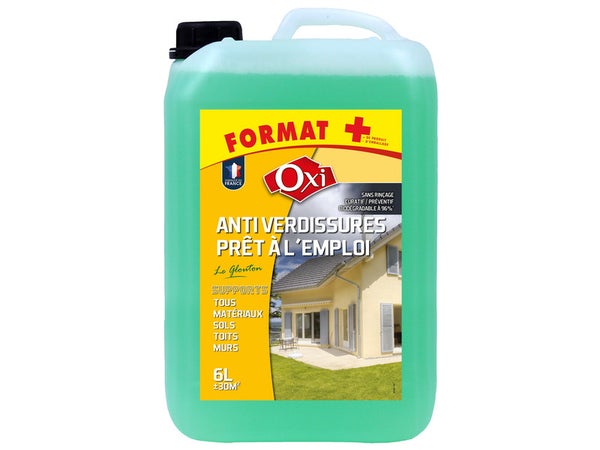 Traitement Anti-Dépots Verts Façade Oxytol, 6 L Le Glouton