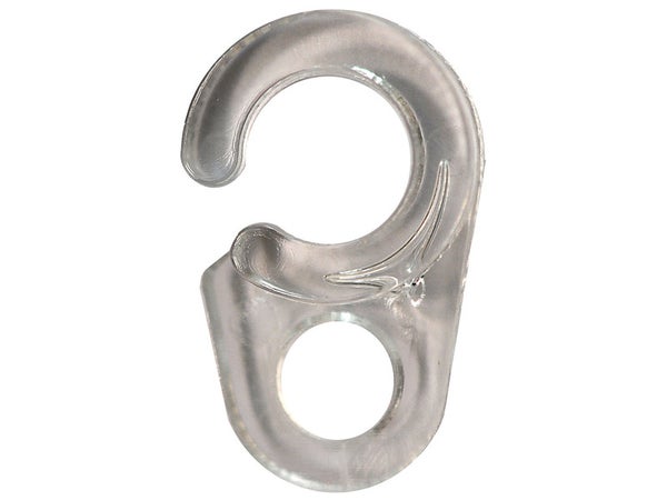 Lot de 12 agrafes tringle à rideau à coudre en plastique, INSPIRE, 20 mm transparent mat