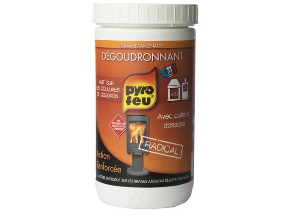 Dégoudronnant pour foyers d'inserts, PYROFEU, pot de 800 gr