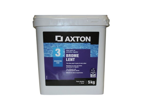 Brome lent piscine AXTON, pastille 5 kg