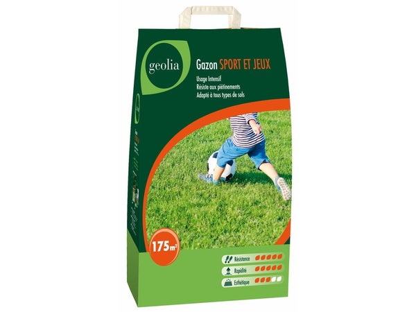 Gazon Sport Et Jeux Geolia, 5 Kg, 175 M²