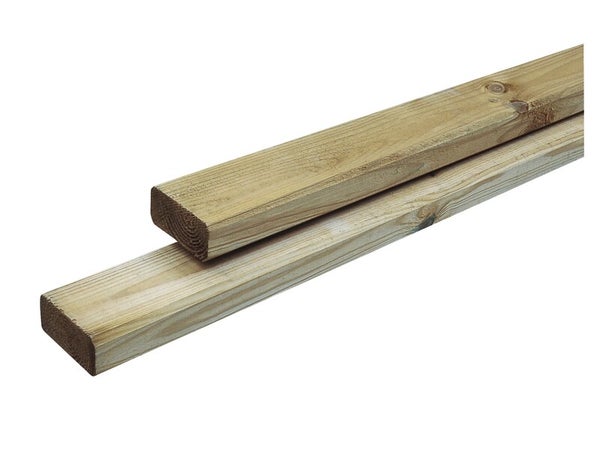 Lambourde bois en pin, L.240 x l.6 cm x Ep.28 mm
