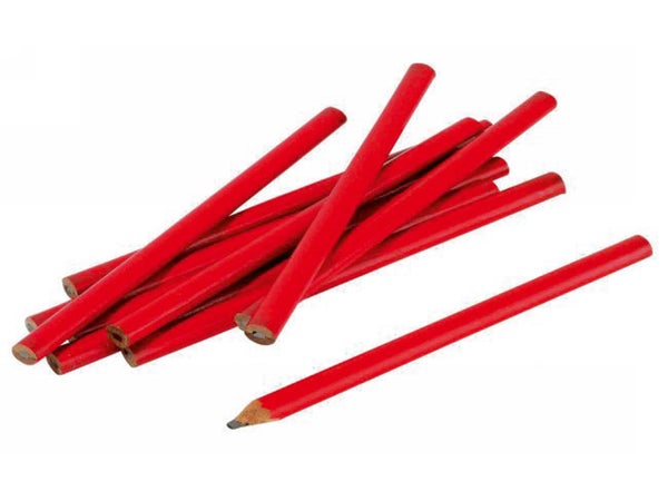 Lot de 12 crayons de menuisier