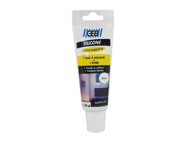 SADER Cartouche Mastic Silicone Etanchéité Multi-usages - Blanc - 310ml
