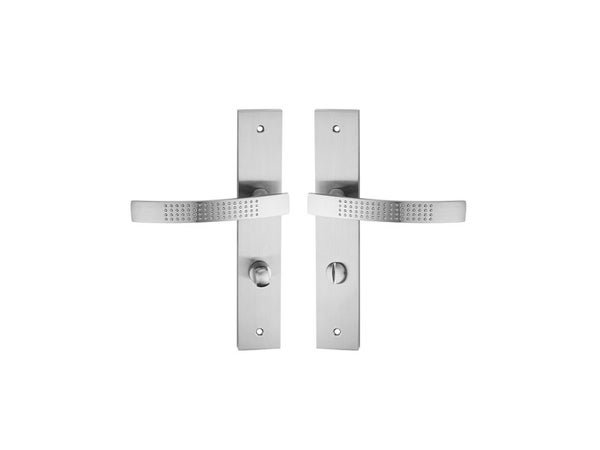 2 poignées de porte Louna condamnation/décondamnation INSPIRE, aluminium, 195 mm