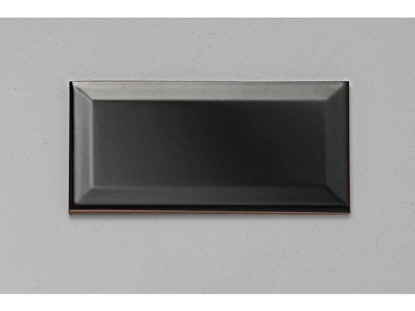 Carrelage Mur Forte Uni Noir Brillante L.7.5 X L.15 Cm, Metro Artens