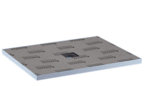 Receveur de douche à carreler rectangulaire, LUX ELEMENTS, L.100 x l.80 cm