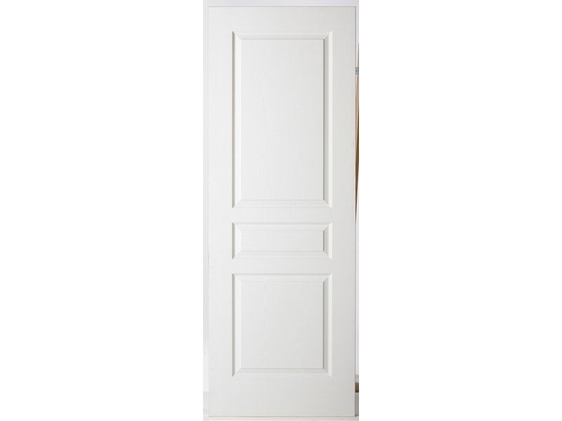 Porte Coulissante avec Rail + Serrure - Gris blanchi 83 cm