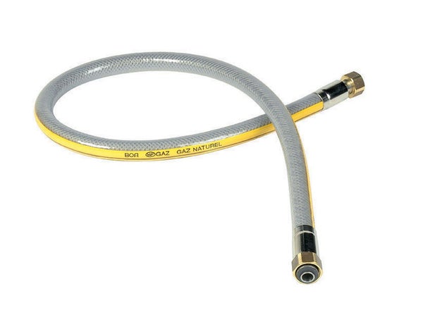 Tuyau Flexible Armé Blanc 1.5m Pour Barbecue Gaz