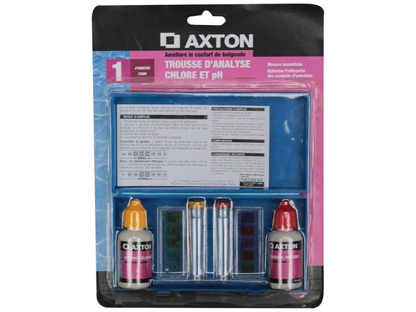 Trousse d'analyse liquide piscine AXTON, liquide