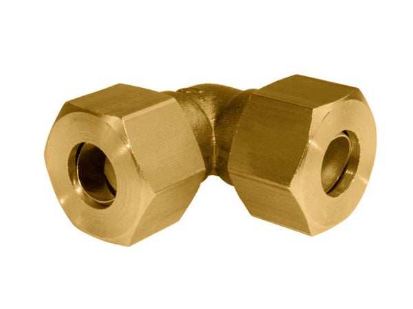 Raccord Coudé 90° Biconique Laiton D.10 Pour Tube En Cuivre
