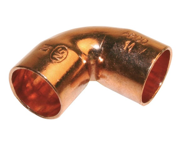 Raccord Coudé 90° À Souder Cuivre D.28 Pour Tube En Cuivre
