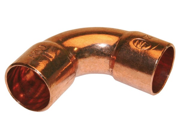Raccord Courbe 90° À Souder Cuivre D.28 Pour Tube En Cuivre