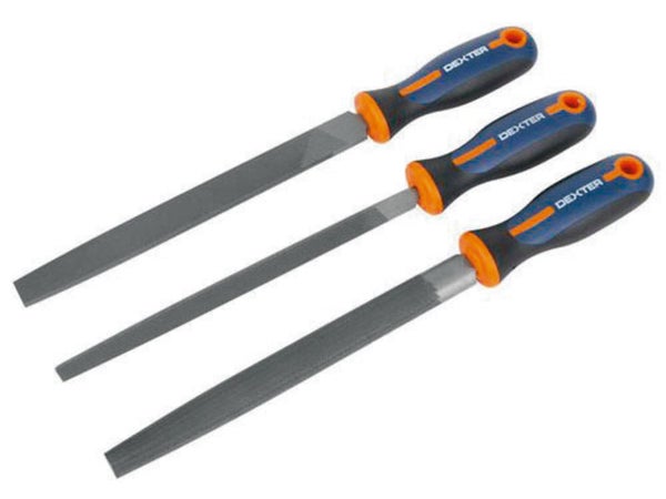 Lot De 3 Limes Assortiment Mi-Douce Dexter, 200 Mm