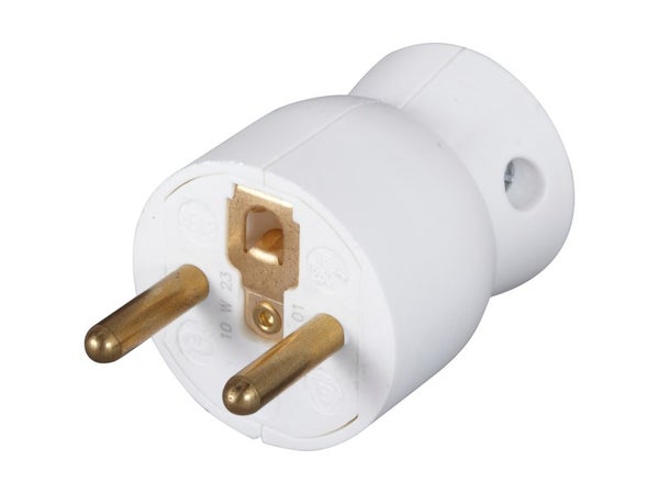 Fiche électrique mâle 2 pôles + terre, 16 A, LEGRAND