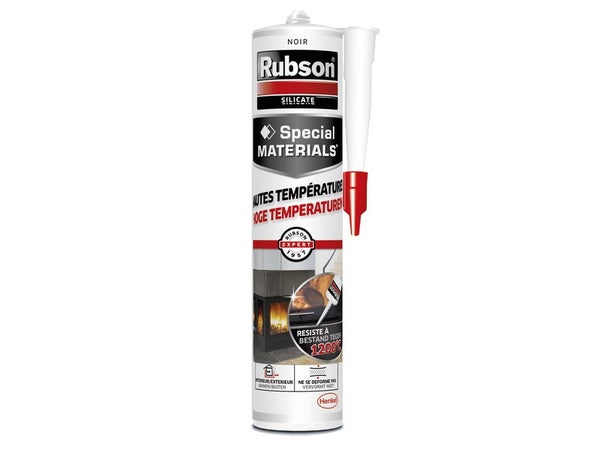 Mastic Pour Raccordement Hautes Températures Rubson Noir 280Ml