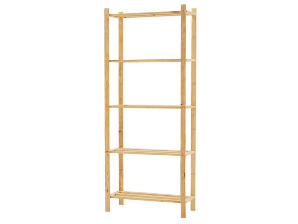 Etagère en pin à 5 tablettes , L.70 x P.30 x H.170 cm