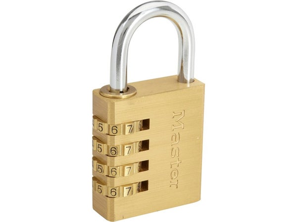 Master lock Cadenas à combinaison MASTER LOCK zinc, l.59 mm pas cher 