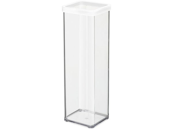 Boîte ROTHO plastique, l.10 x P.10 x H.28.5 cm, 2 l,  transparent / blanc