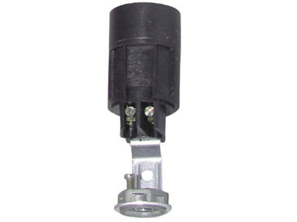 Support E14 Tibelec, Plastique, Noir 60 W