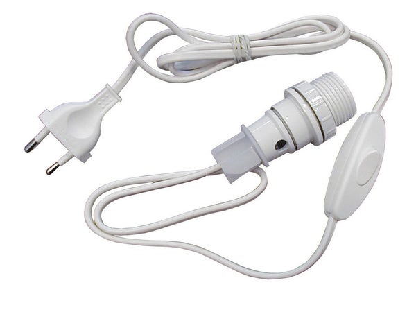 Adaptateur Bouteille E14 Tibelec, Plastique, Blanc 40 W