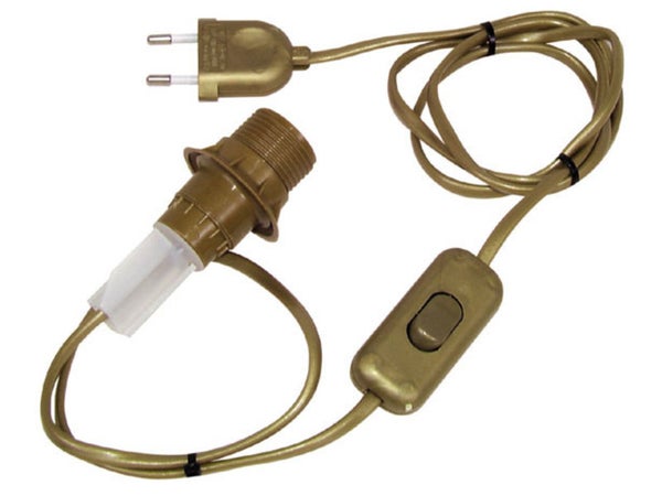 Adaptateur Bouteille E14 Tibelec, Plastique, Or 40 W