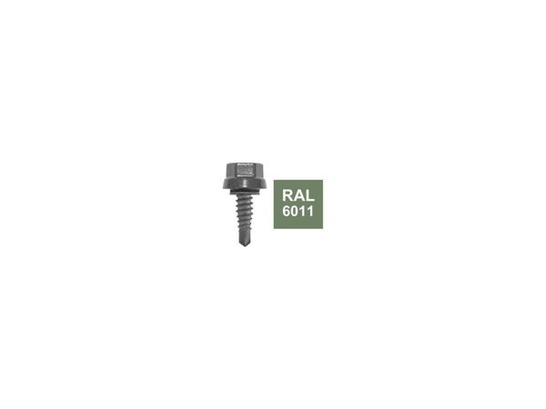 Lot De 10 Vis De Couturages, L.22 Mm Vert Sapin Ral 6009 Bol-Fixations