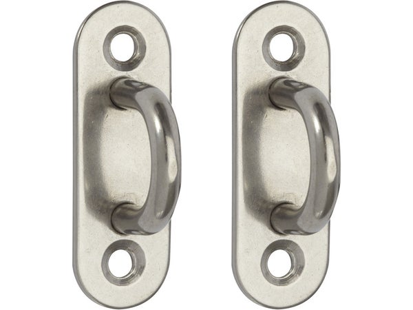 Lot De 2 Platines À Oeil Inox, Standers, Diam.6