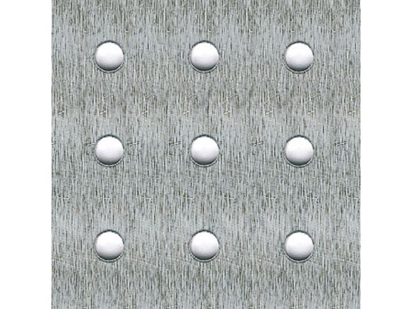 Tôle Aluminium Perforée Brut Gris L.60 X L.100 Cm Ep.1.5 Mm