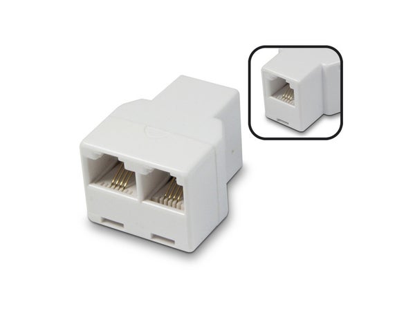 Raccord Rj45 / Rj11 Femelle / Femelle Blanc Evology