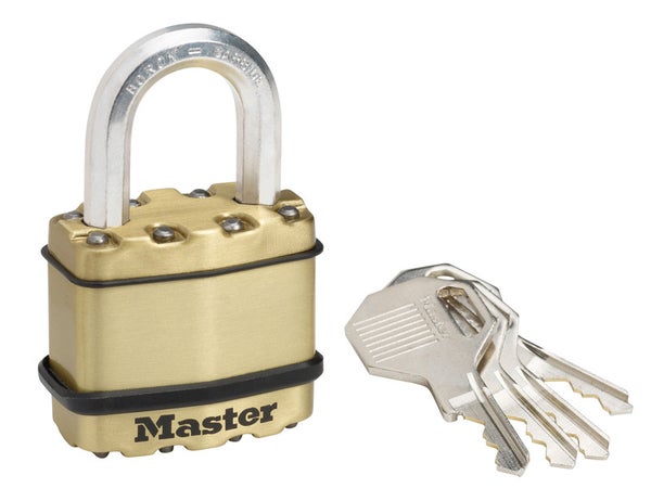Lot de 2 cadenas à clé Master Lock Excell M5EURT acier laminé l.52