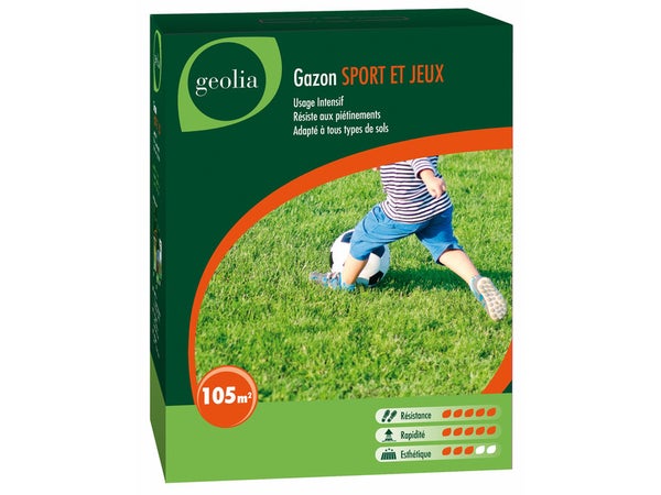 Gazon Sport Et Jeux Geolia, 3 Kg, 105 M²