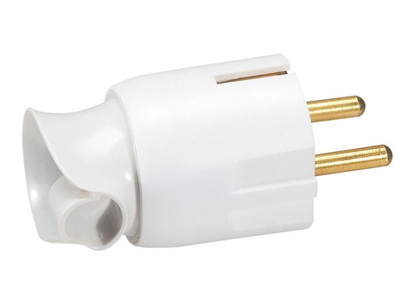 Fiche male 16a 2p+t en plastique avec orientation du cable à 360